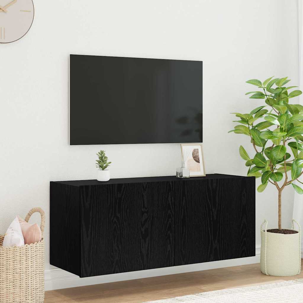 vidaXL TV cabinet with LED lights 30.5x35x30 cm white