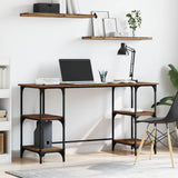 vidaXL Desk 140x50x75 cm Metal and Engineered Wood Sonoma Oak Colour