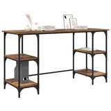 vidaXL Desk 140x50x75 cm Metal and Engineered Wood Sonoma Oak Colour