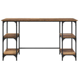 vidaXL Desk 140x50x75 cm Metal and Engineered Wood Sonoma Oak Colour