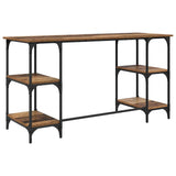 vidaXL Desk 140x50x75 cm Metal and Engineered Wood Sonoma Oak Colour