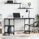 vidaXL Desk 140x50x75 cm Metal and Engineered Wood Sonoma Oak Colour
