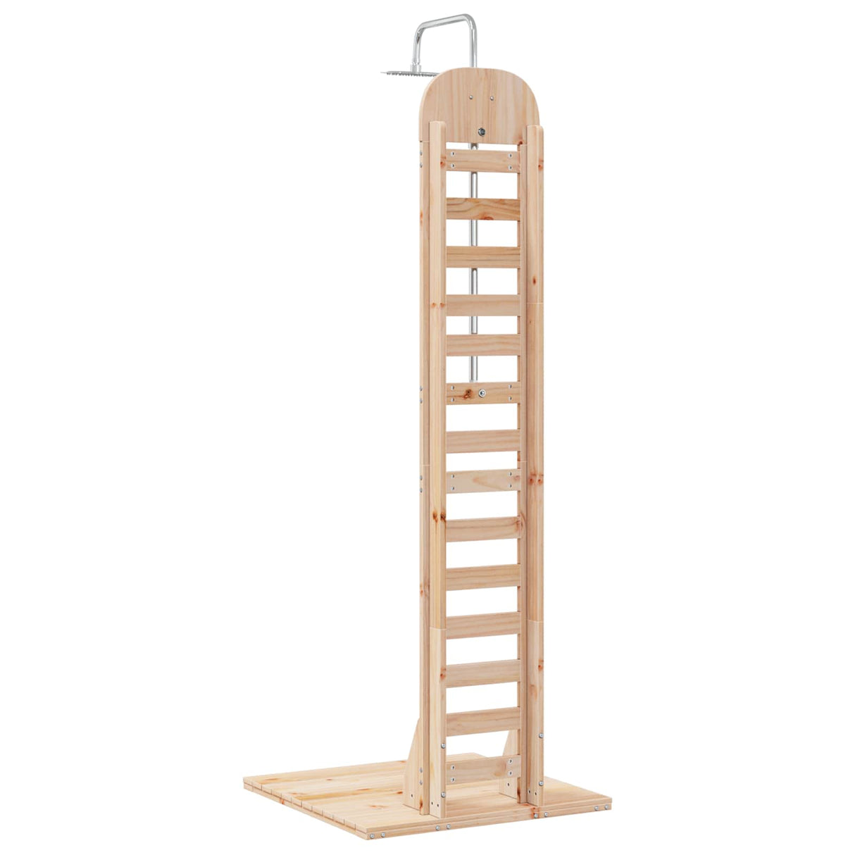 vidaXL Buitendouche 223 cm Massief grenenhout en roestvrijstaal