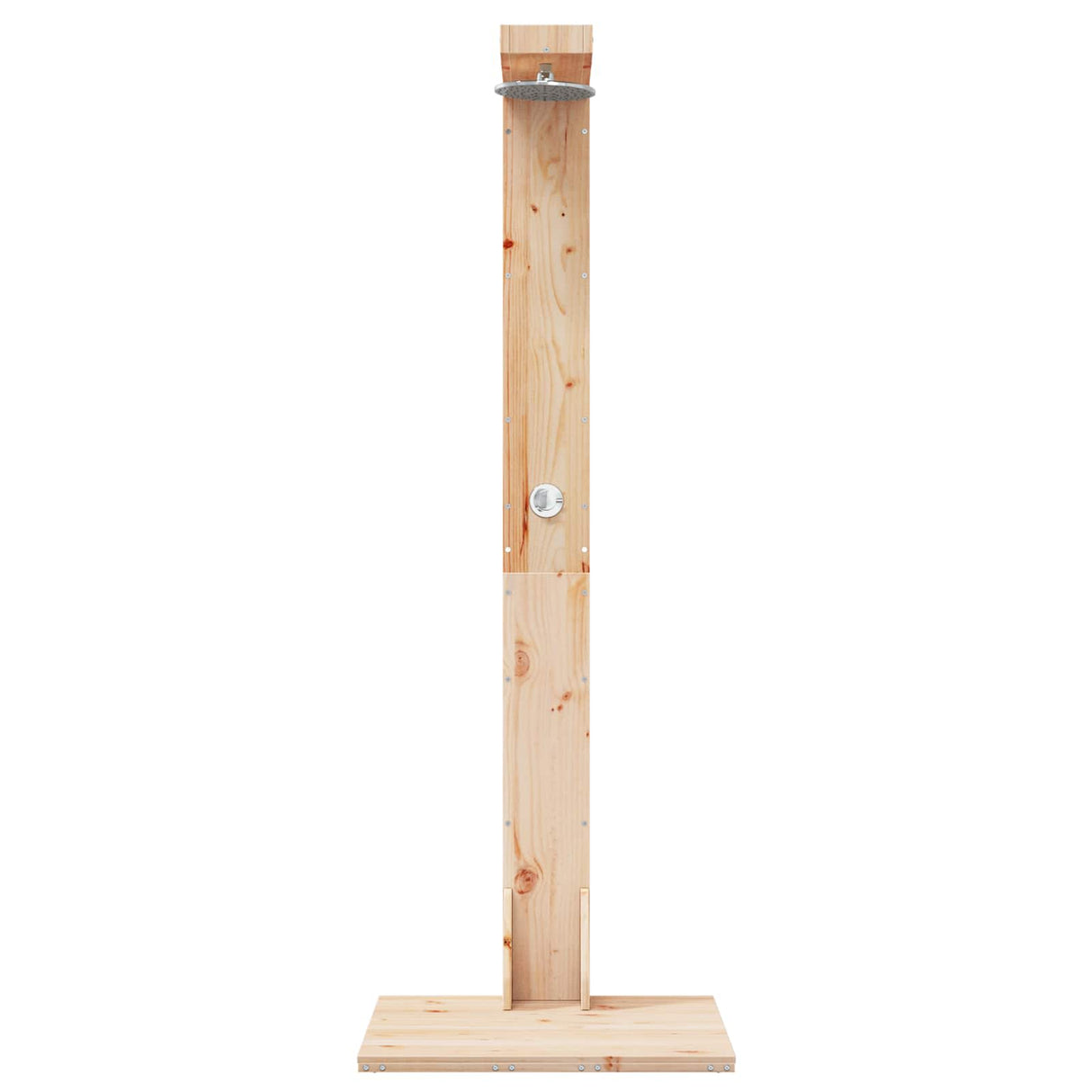 vidaXL Buitendouche 210 cm Massief grenenhout en roestvrijstaal