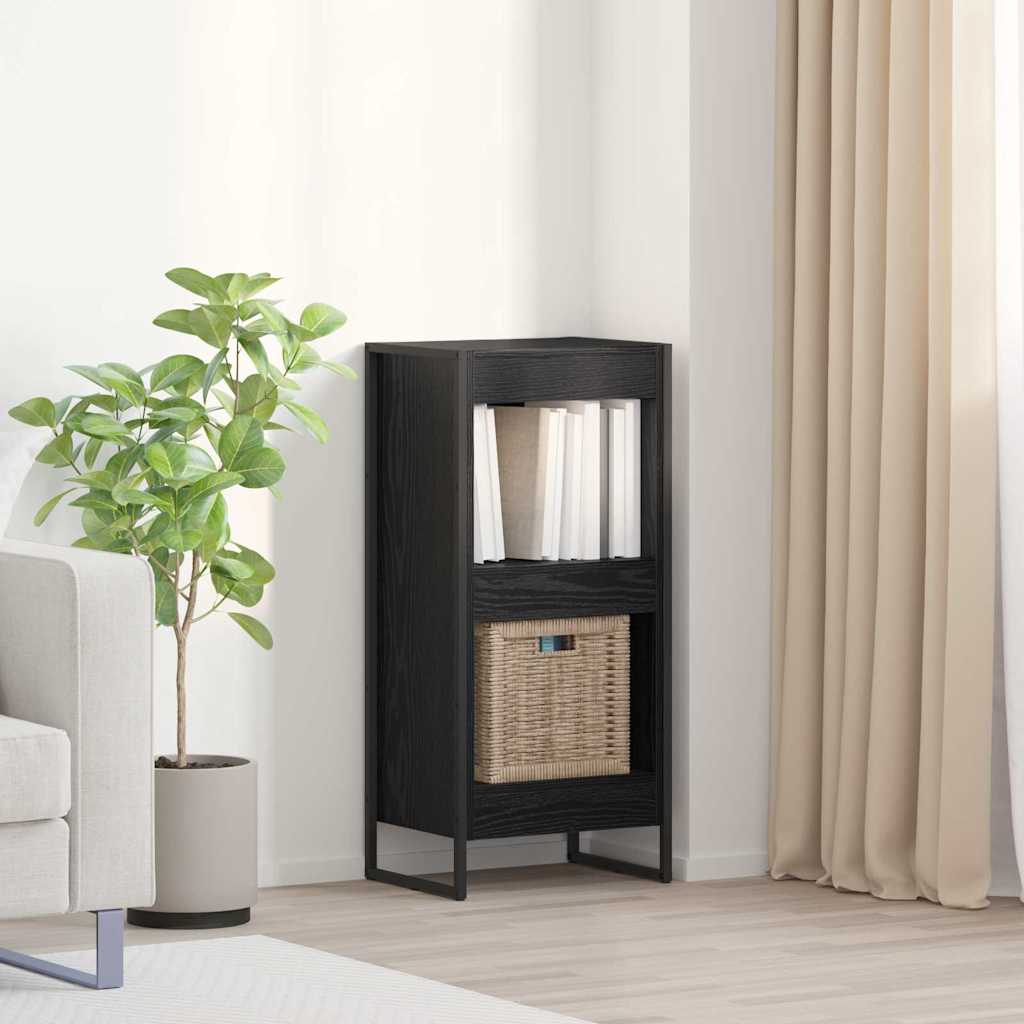vidaXL Bookcase 2 pcs Black Oak 80 x 30 x 155 cm Engineered wood