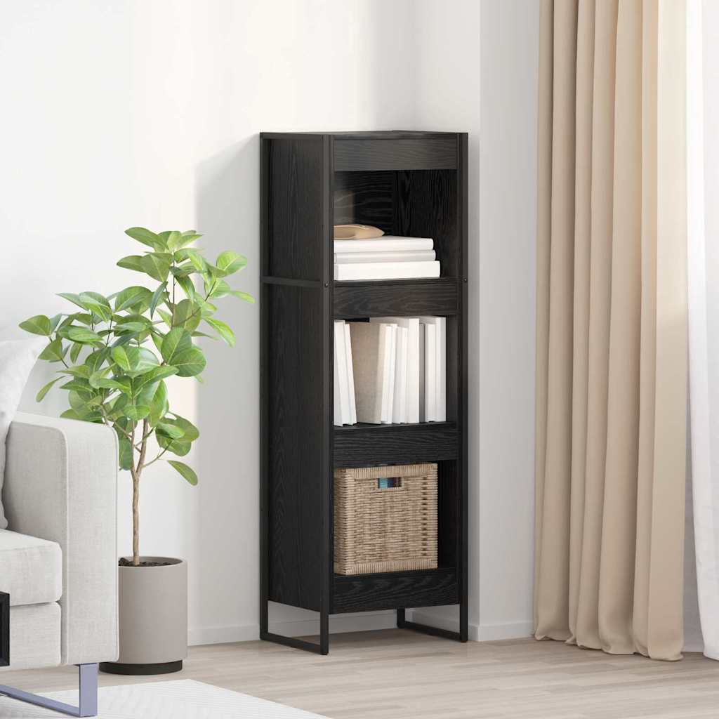 vidaXL Bookcase 2 pcs Black Oak 80 x 30 x 155 cm Engineered wood