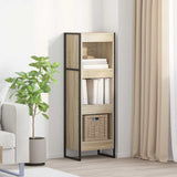 vidaXL Bookcase 2 pcs Black Oak 80 x 30 x 155 cm Engineered wood