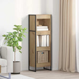 vidaXL Bookcase 2 pcs Black Oak 80 x 30 x 155 cm Engineered wood