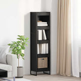 vidaXL Bookcase 2 pcs Black Oak 80 x 30 x 155 cm Engineered wood