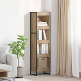 vidaXL Bookcase 2 pcs Black Oak 80 x 30 x 155 cm Engineered wood