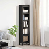 vidaXL Bookcase 2 pcs Black Oak 80 x 30 x 155 cm Engineered wood