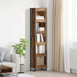vidaXL Bookcase 2 pcs Black Oak 80 x 30 x 155 cm Engineered wood