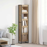 vidaXL Bookcase 2 pcs Black Oak 80 x 30 x 155 cm Engineered wood