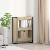 vidaXL Bookcase 2 pcs Black Oak 80 x 30 x 155 cm Engineered wood