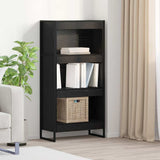 vidaXL Bookcase 2 pcs Black Oak 80 x 30 x 155 cm Engineered wood