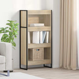 vidaXL Bookcase 2 pcs Black Oak 80 x 30 x 155 cm Engineered wood