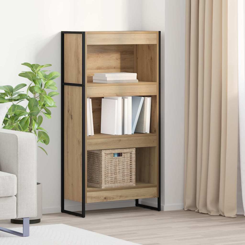 vidaXL Bookcase 2 pcs Black Oak 80 x 30 x 155 cm Engineered wood