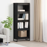 vidaXL Bookcase 2 pcs Black Oak 80 x 30 x 155 cm Engineered wood