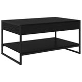 vidaXL Salontafel Zwart Eiken 80 x 50 x 40 cm Bewerkt hout