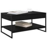 vidaXL Salontafel Zwart Eiken 80 x 50 x 40 cm Bewerkt hout