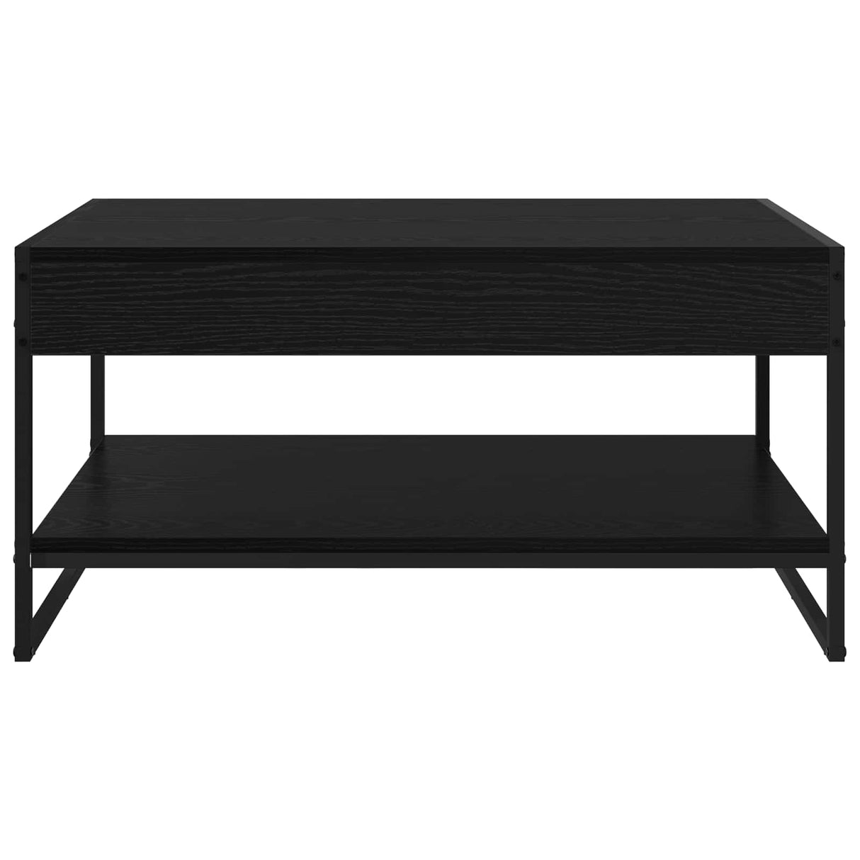 vidaXL Salontafel Zwart Eiken 80 x 50 x 40 cm Bewerkt hout