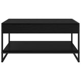 vidaXL Salontafel Zwart Eiken 80 x 50 x 40 cm Bewerkt hout