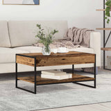 vidaXL Salontafel Zwart Eiken 80 x 50 x 40 cm Bewerkt hout