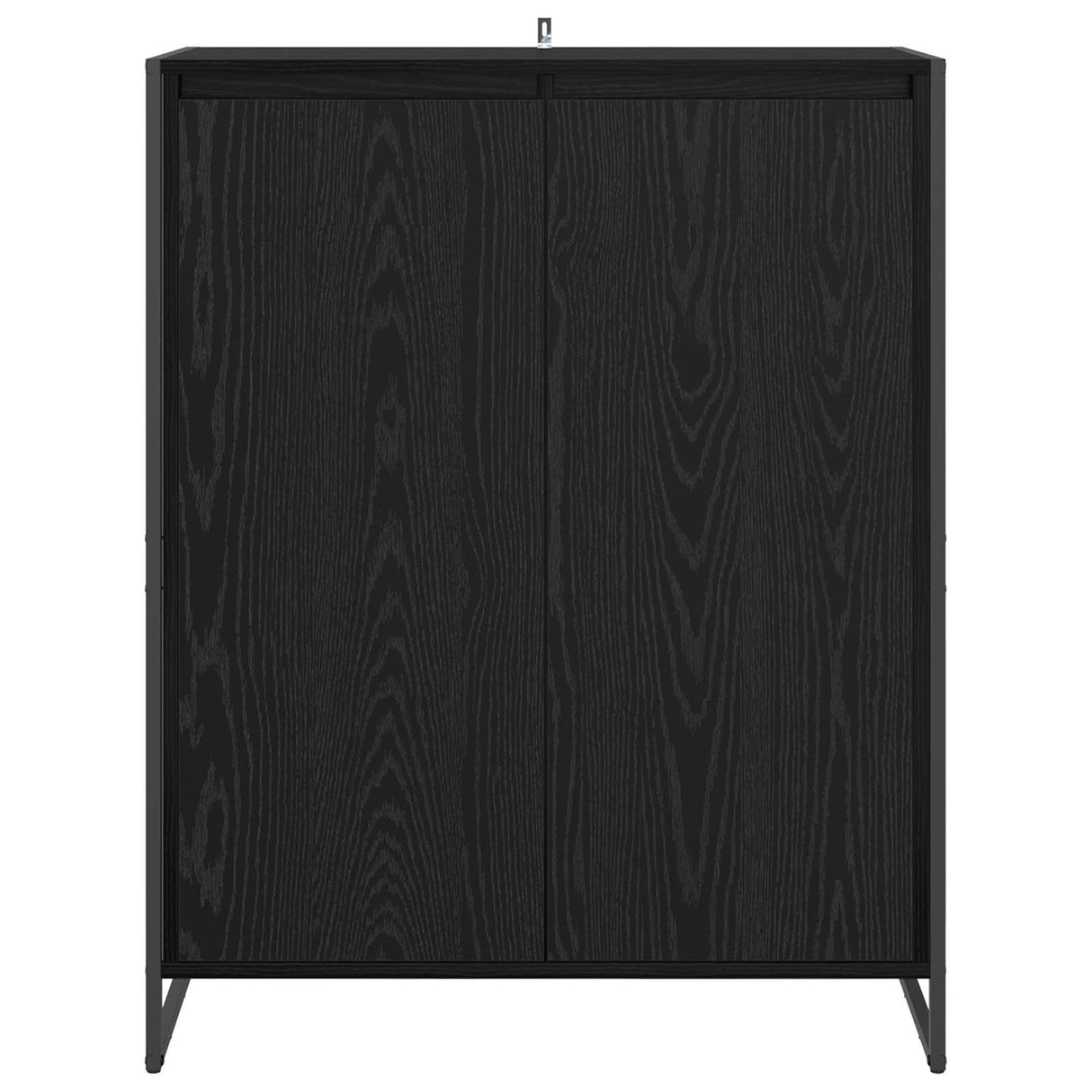 vidaXL Schoenenkast Zwart Eiken 79 x 36 x 100 cm Bewerkt hout