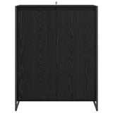 vidaXL Schoenenkast Zwart Eiken 79 x 36 x 100 cm Bewerkt hout