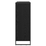 vidaXL Schoenenkast Zwart Eiken 79 x 36 x 100 cm Bewerkt hout