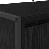 vidaXL Schoenenkast Zwart Eiken 79 x 36 x 100 cm Bewerkt hout