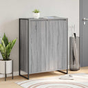 vidaXL Schoenenkast Zwart Eiken 79 x 36 x 100 cm Bewerkt hout
