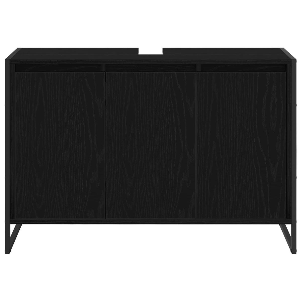 vidaXL Badkamerkast Zwart Eiken 90 x 30 x 60 cm Bewerkt hout