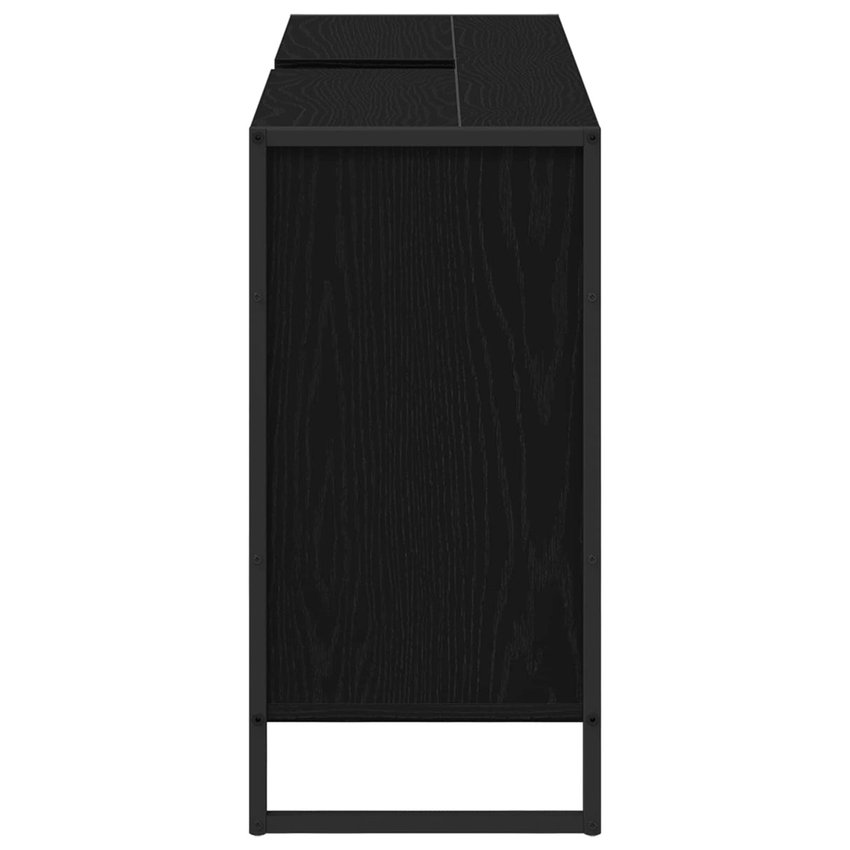 vidaXL Badkamerkast Zwart Eiken 90 x 30 x 60 cm Bewerkt hout