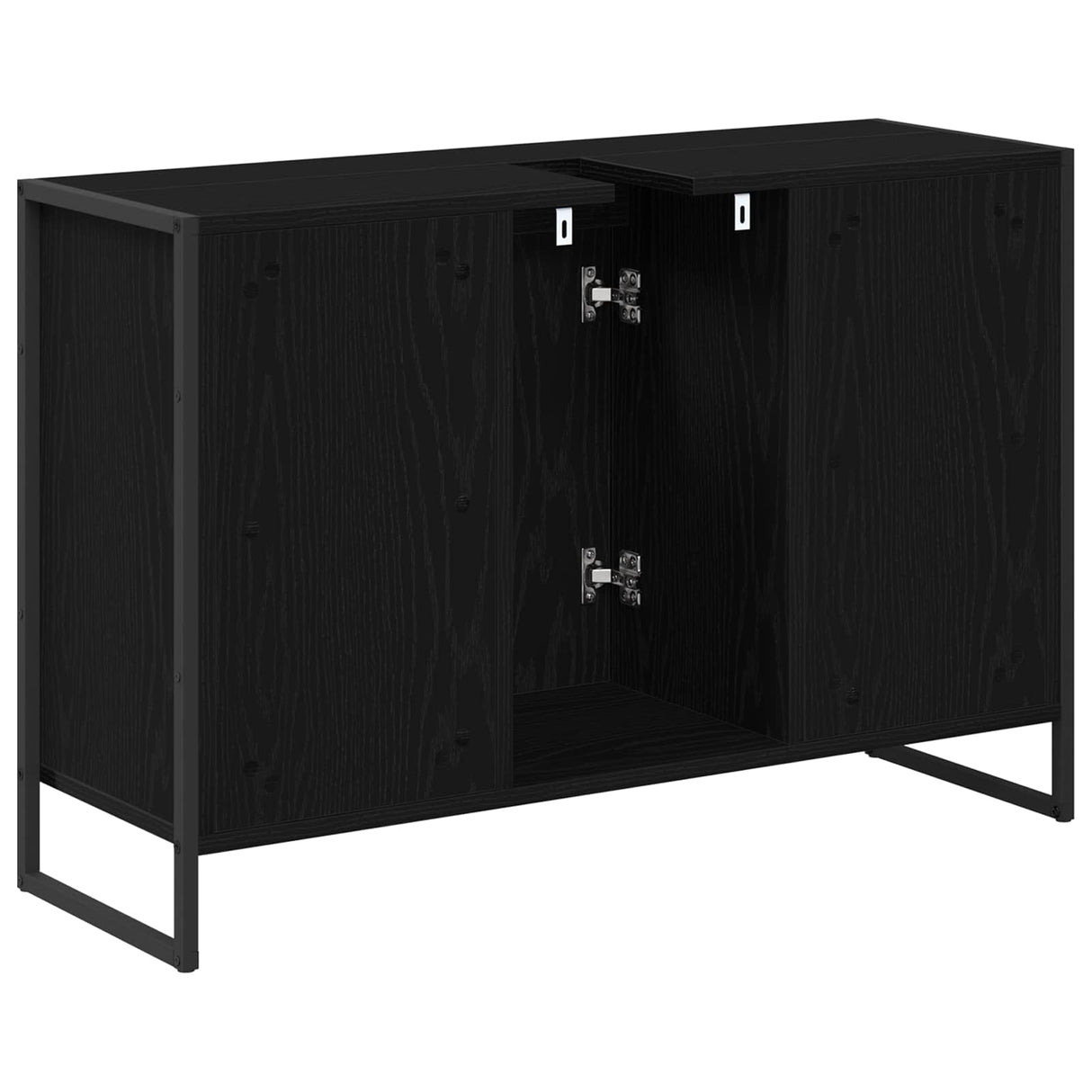 vidaXL Badkamerkast Zwart Eiken 90 x 30 x 60 cm Bewerkt hout