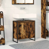 vidaXL Badkamerkast Zwart Eiken 90 x 30 x 60 cm Bewerkt hout