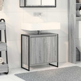 vidaXL Badkamerkast Zwart Eiken 90 x 30 x 60 cm Bewerkt hout