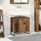 vidaXL Badkamerkast Zwart Eiken 90 x 30 x 60 cm Bewerkt hout
