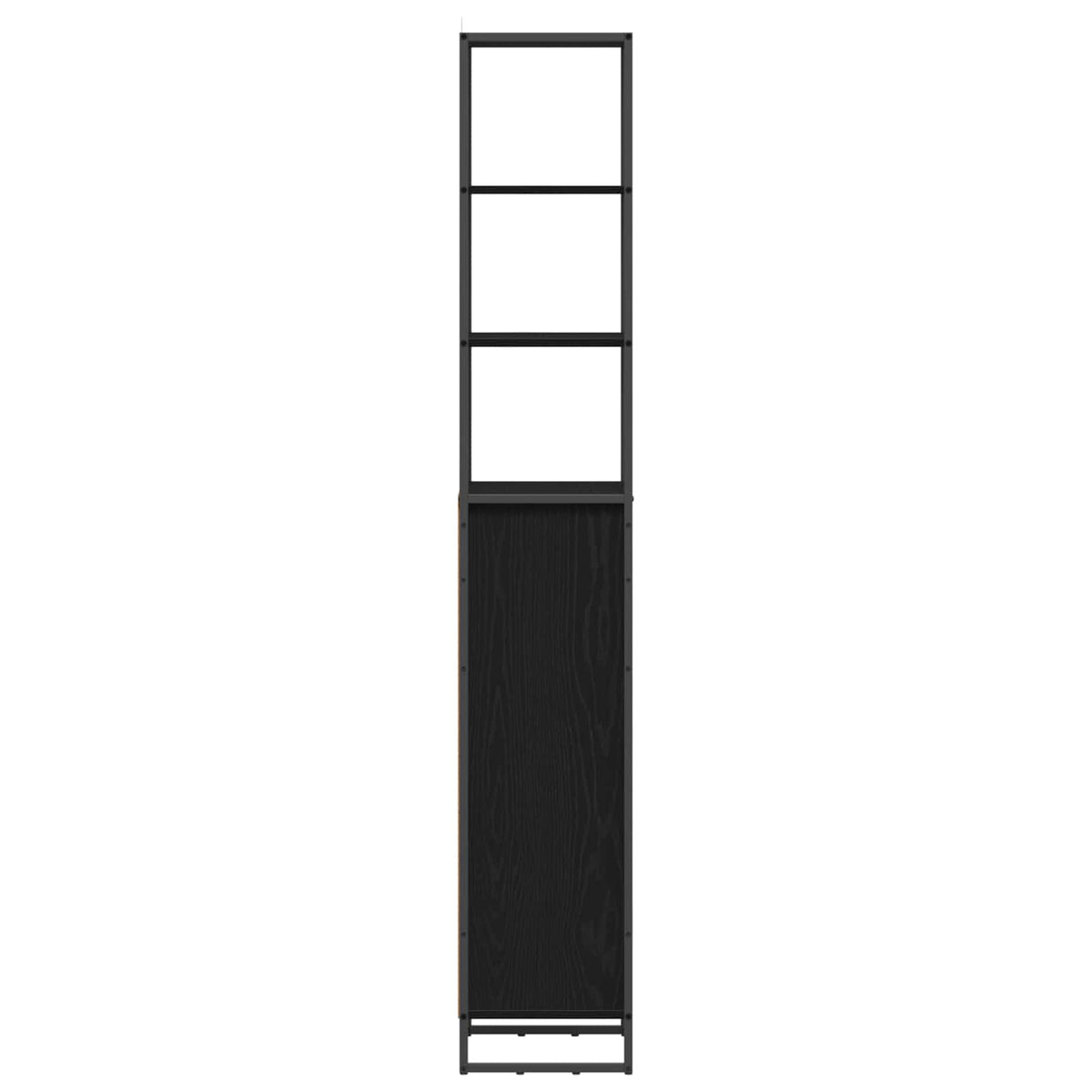 vidaXL Badkamerkast met lade Zwart Eiken 40 x 30 x 180 cm Bewerkt hout