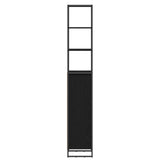 vidaXL Badkamerkast met lade Zwart Eiken 40 x 30 x 180 cm Bewerkt hout