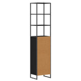 vidaXL Badkamerkast met lade Zwart Eiken 40 x 30 x 180 cm Bewerkt hout