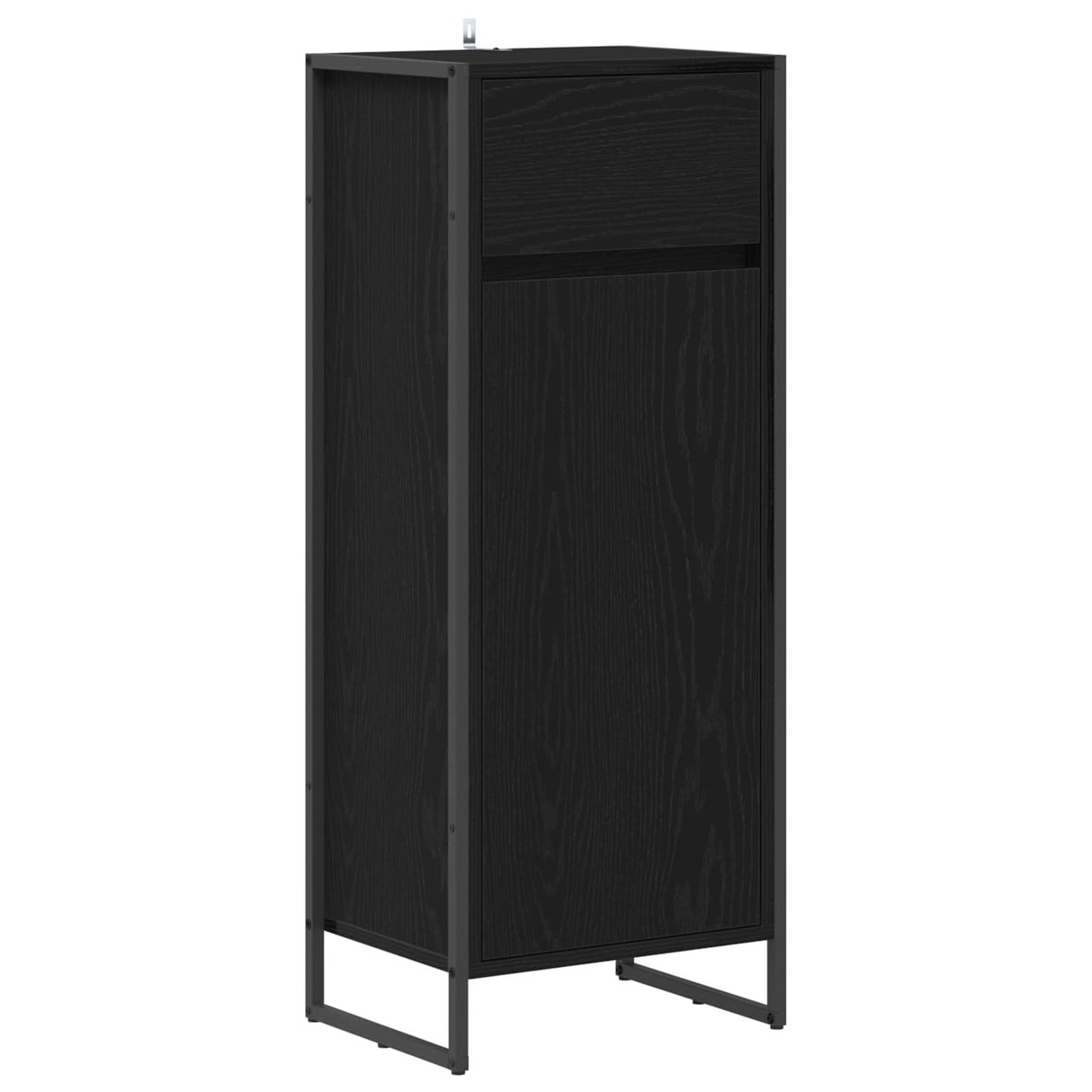vidaXL Badkamerkast met lade Zwart Eiken 40 x 30 x 100 cm Bewerkt hout