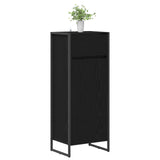 vidaXL Badkamerkast met lade Zwart Eiken 40 x 30 x 100 cm Bewerkt hout