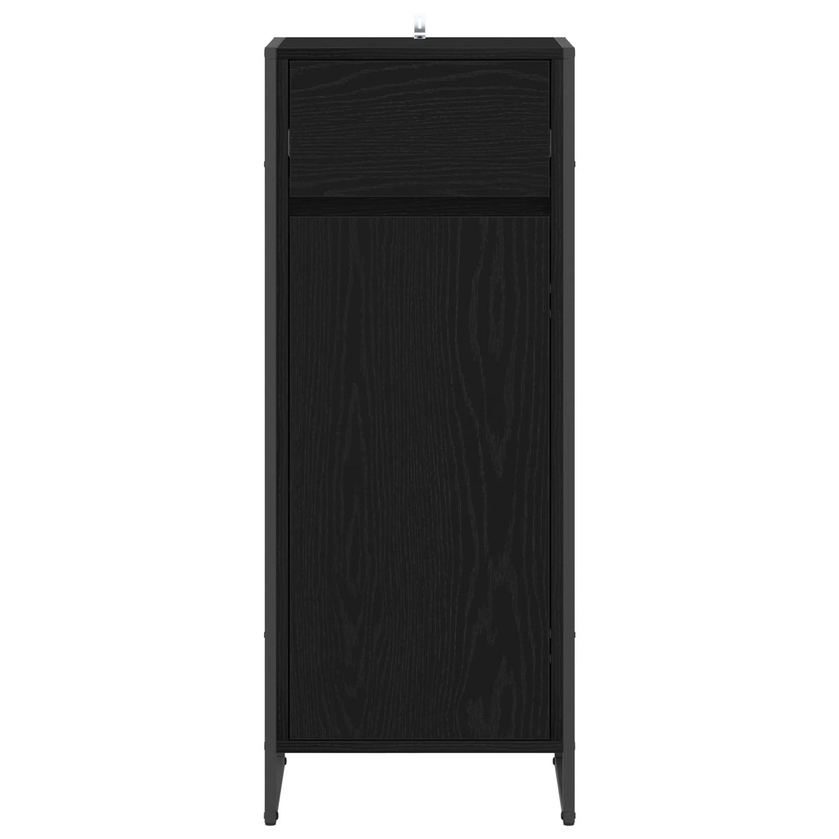 vidaXL Badkamerkast met lade Zwart Eiken 40 x 30 x 100 cm Bewerkt hout