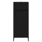 vidaXL Badkamerkast met lade Zwart Eiken 40 x 30 x 100 cm Bewerkt hout