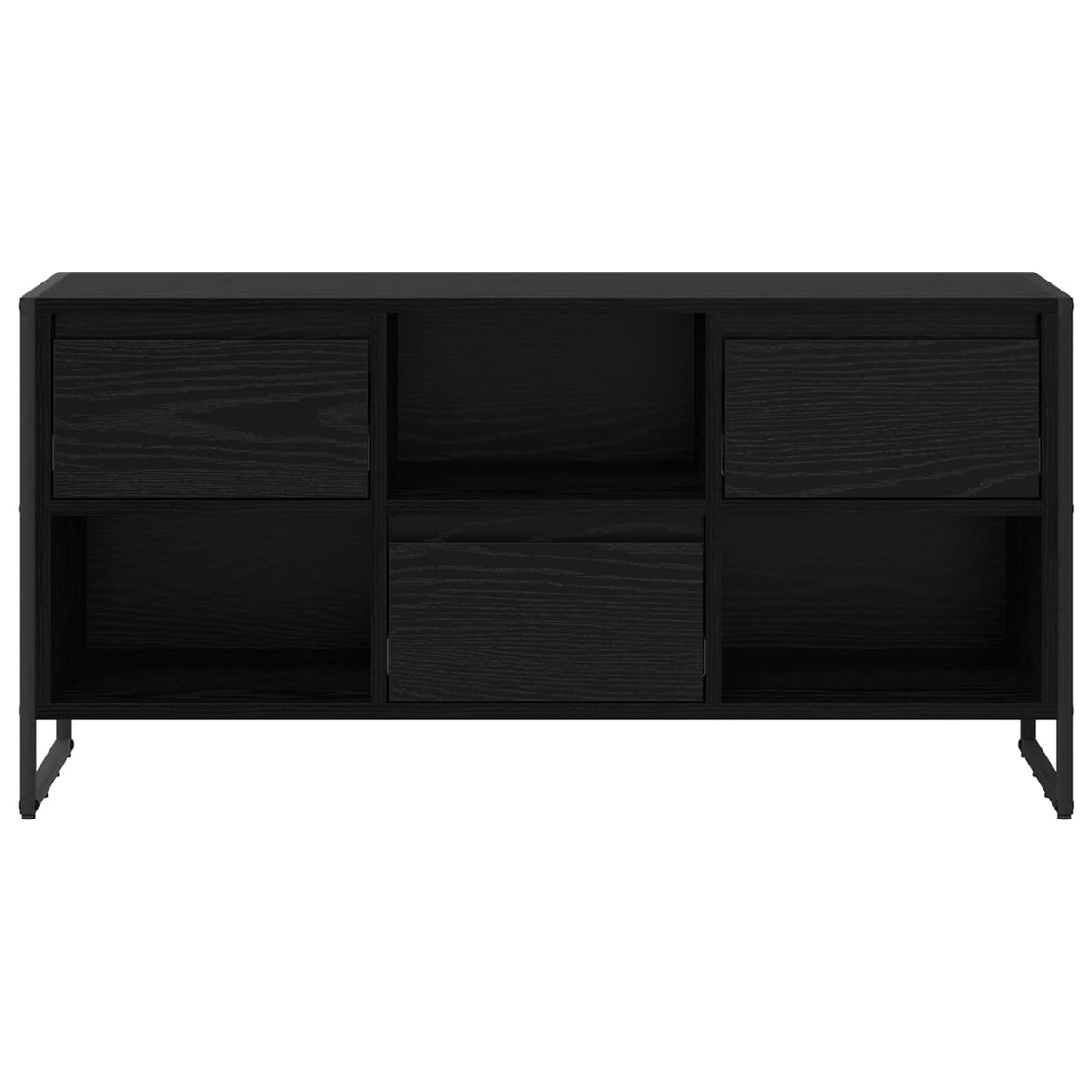 vidaXL TV Kast met lade Zwart Eiken 100 x 36 x 49,5 cm Bewerkt hout