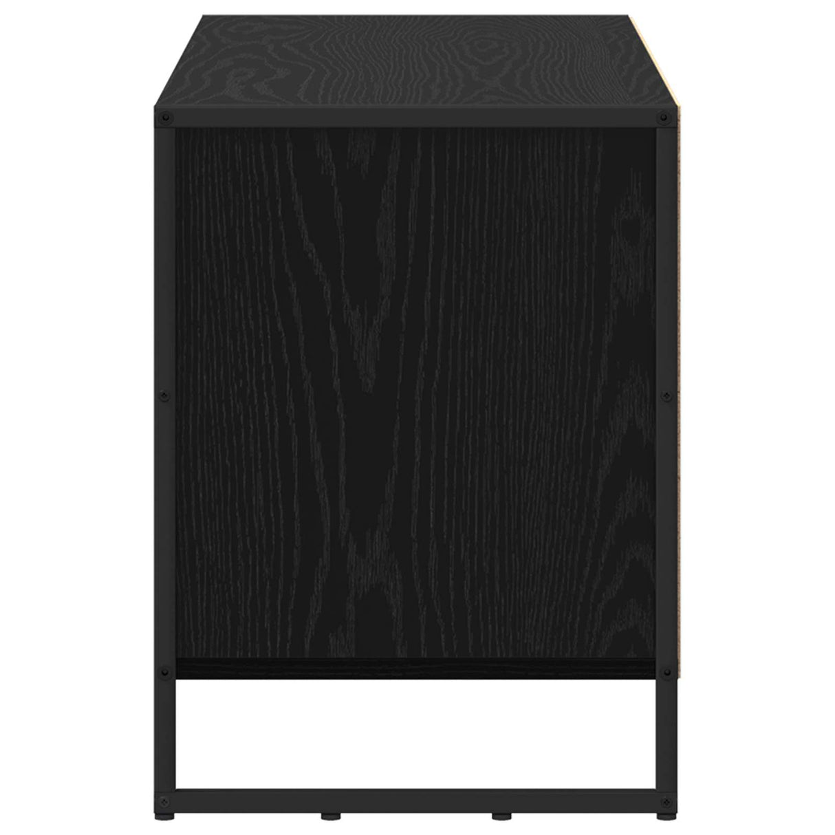vidaXL TV Kast met lade Zwart Eiken 100 x 36 x 49,5 cm Bewerkt hout