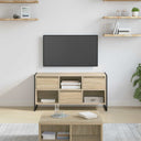 vidaXL TV Kast met lade Zwart Eiken 100 x 36 x 49,5 cm Bewerkt hout
