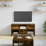 vidaXL TV Kast met lade Zwart Eiken 100 x 36 x 49,5 cm Bewerkt hout