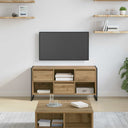 vidaXL TV Kast met lade Zwart Eiken 100 x 36 x 49,5 cm Bewerkt hout